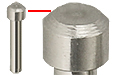Gatan 3View system SEM pin stubs with large Ø2.4mm  flat, Ø2mm pin x12.5mm H, aluminium